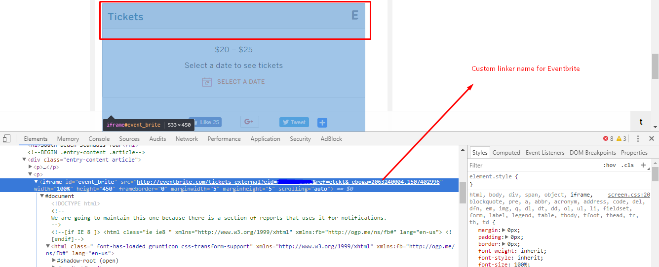 Custom linker name for iframe cross domain tracking